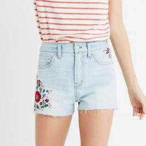 Madewell Embroidered Perfect Jean Short 31